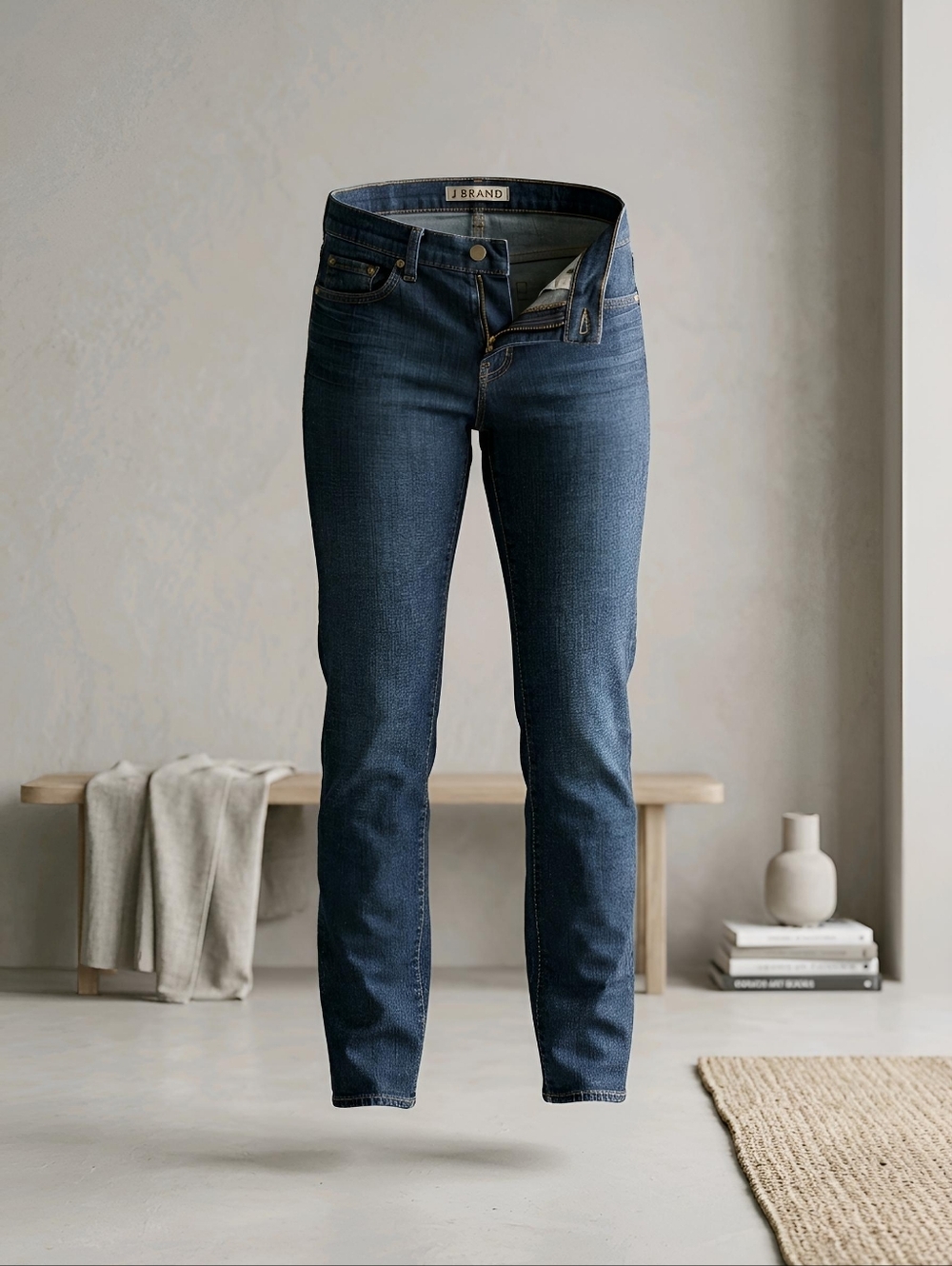 J Brand Cigarette Leg 914 DKV Dark Indigo Blue Denim Jeans Size 29 x 33 Mid Rise